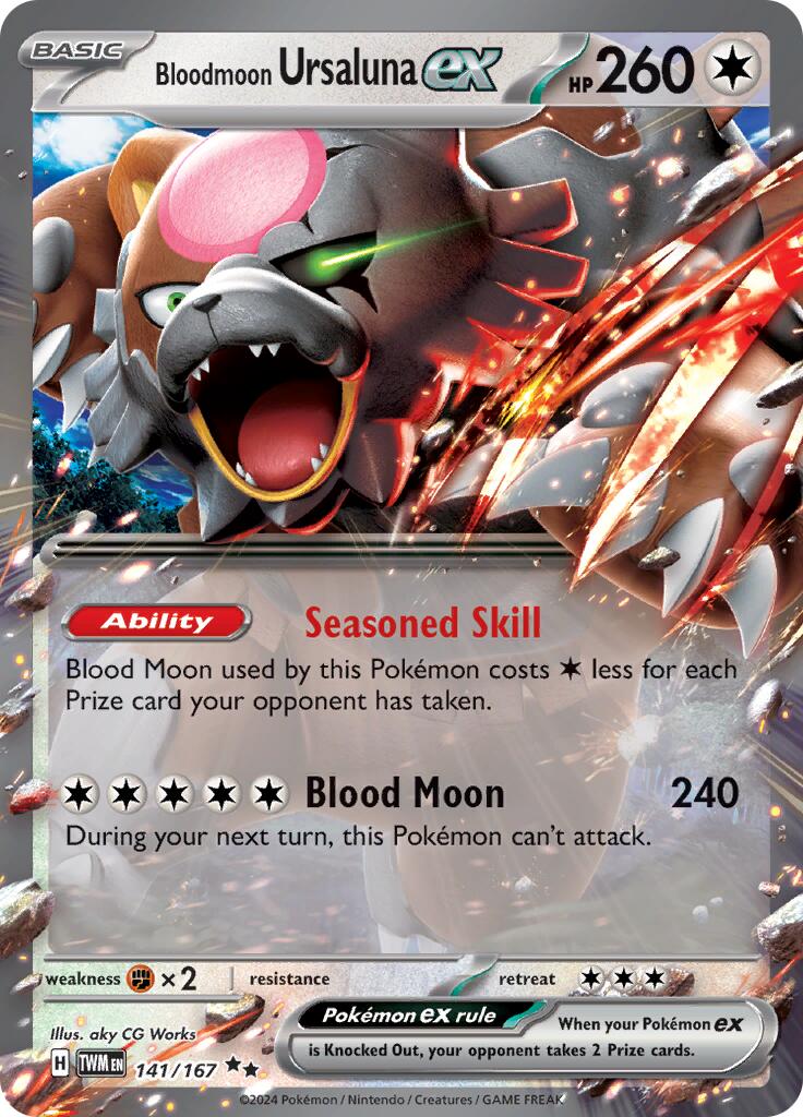 Bloodmoon Ursaluna ex (141/167) [Scarlet & Violet: Twilight Masquerade] | Rock City Comics