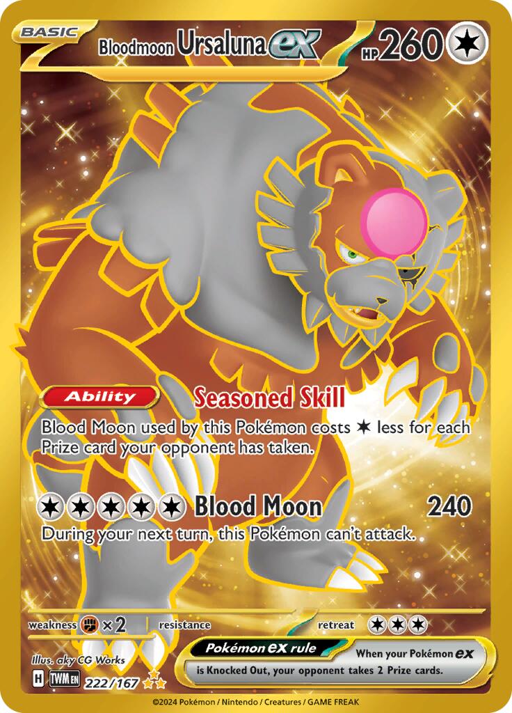 Bloodmoon Ursaluna ex (222/167) [Scarlet & Violet: Twilight Masquerade] | Rock City Comics