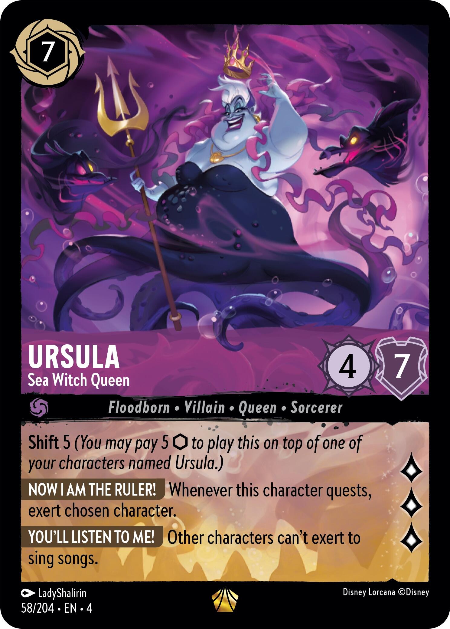 Ursula - Sea Witch Queen (58/204) [Ursula's Return] | Rock City Comics