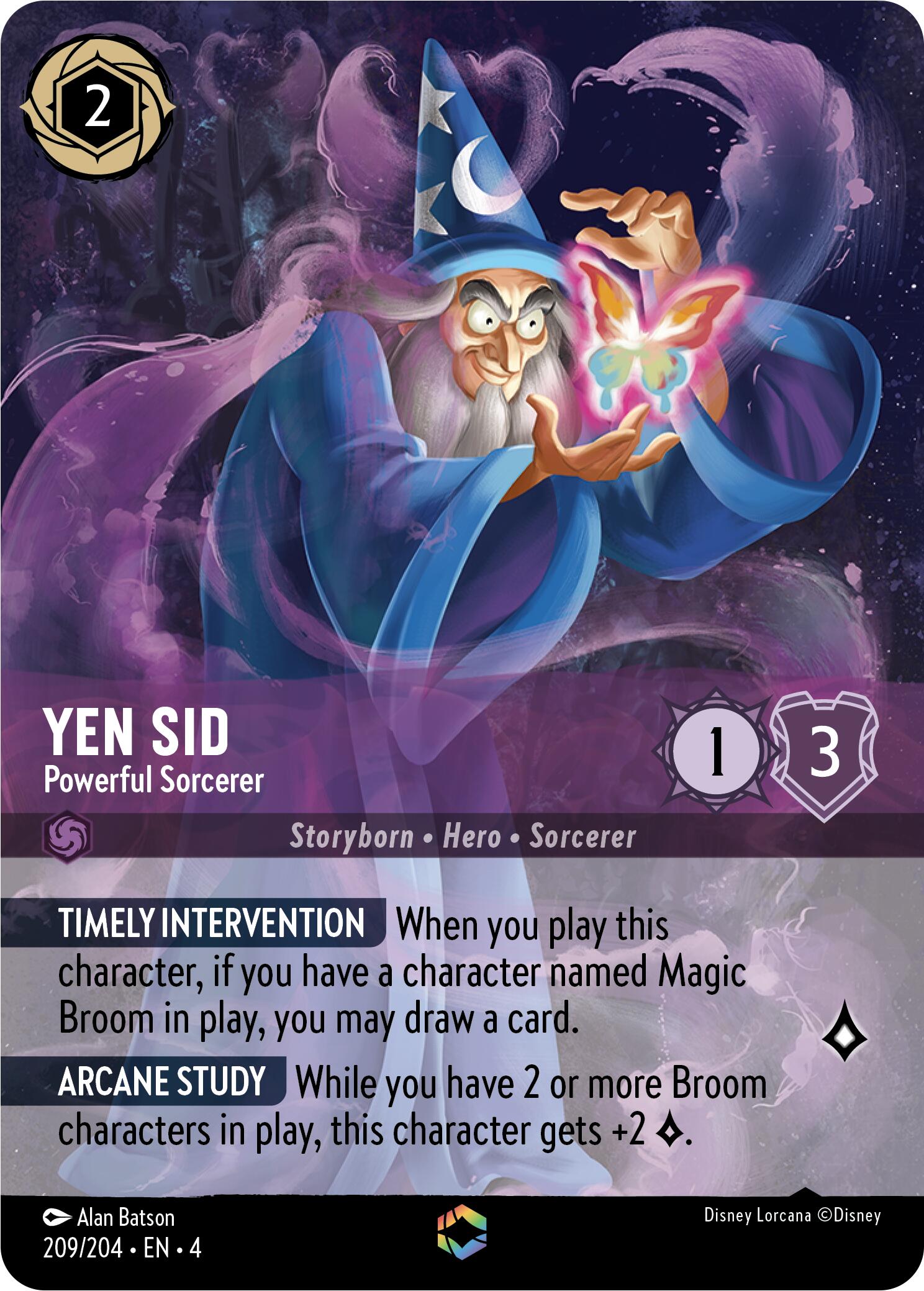 Yen Sid - Powerful Sorcerer (Enchanted) (209/204) [Ursula's Return] | Rock City Comics