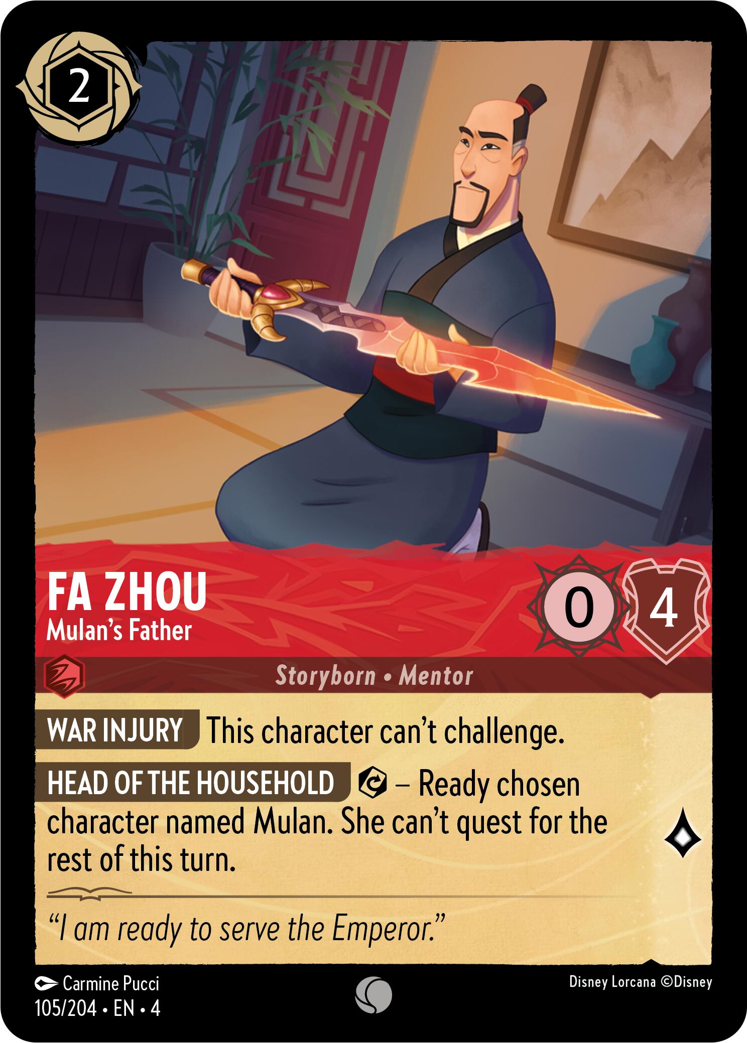 Fa Zhou - Mulan's Father (105/204) [Ursula's Return] | Rock City Comics