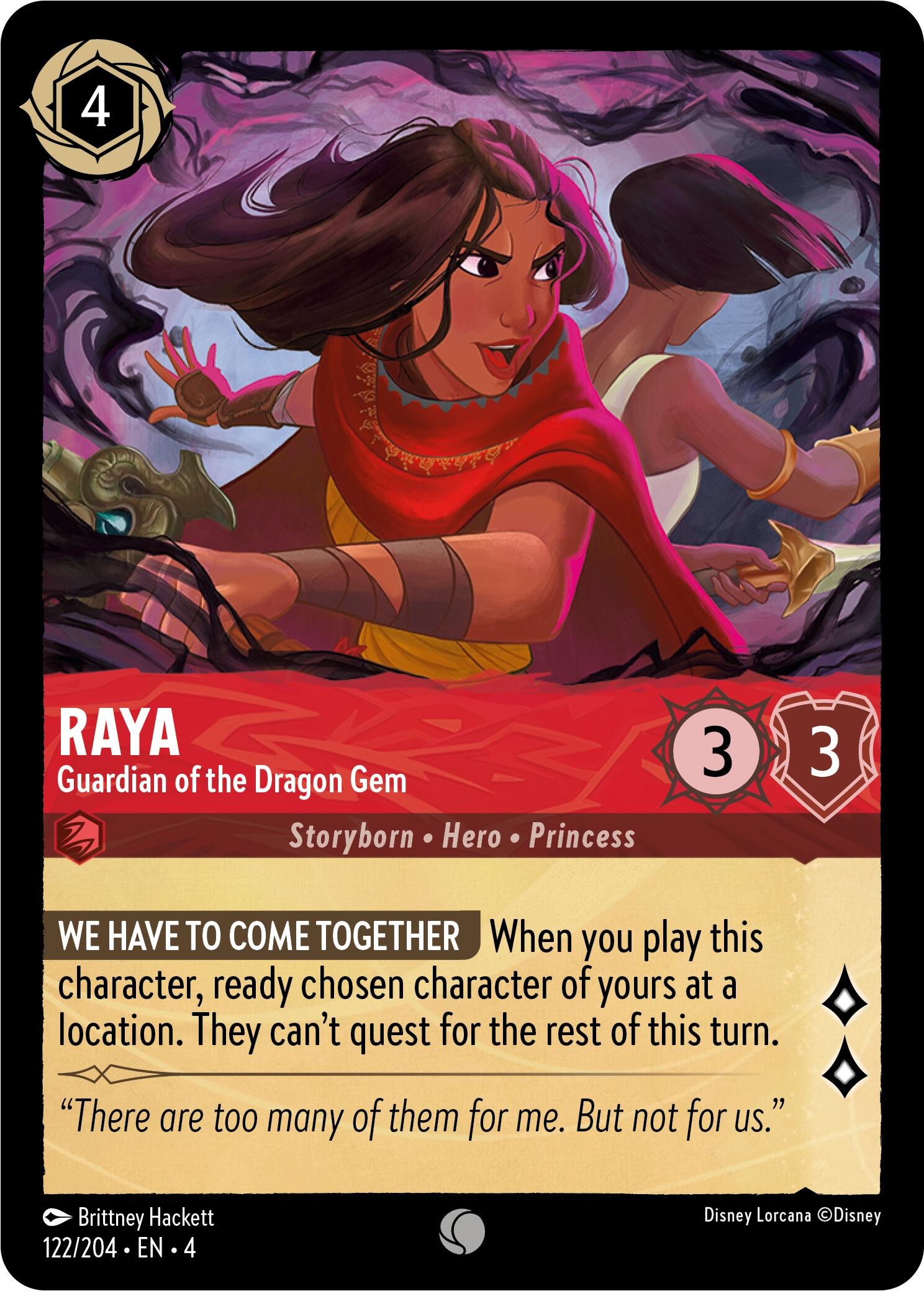 Raya - Guardian of the Dragon Gem (122/204) [Ursula's Return] | Rock City Comics