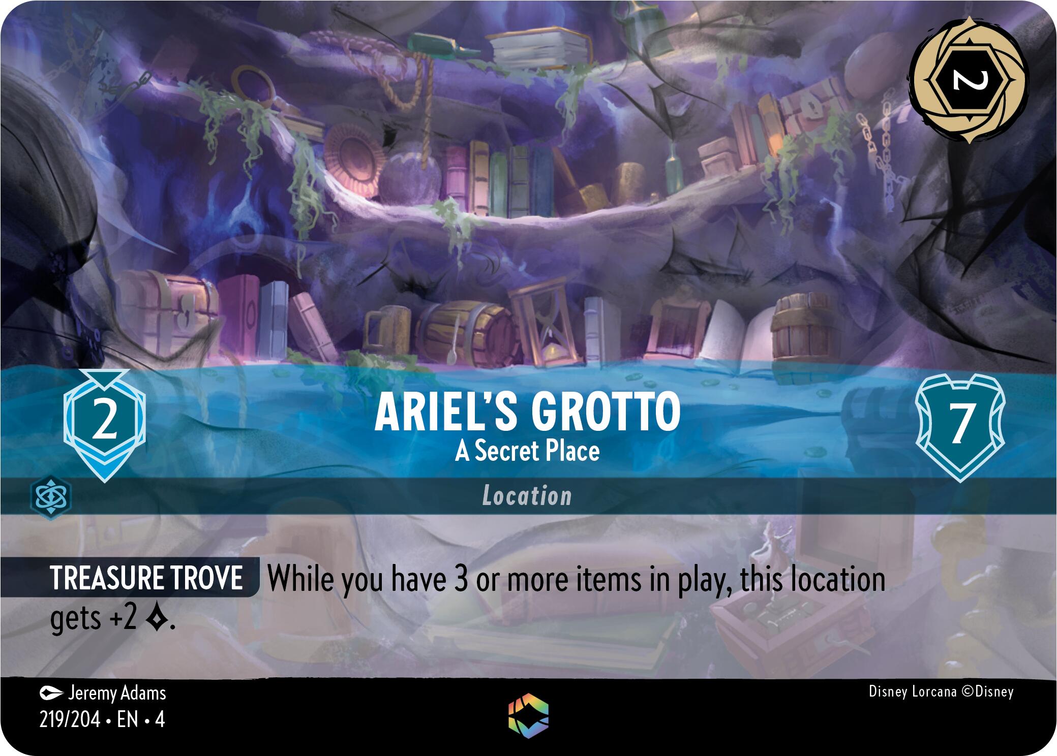 Ariel's Grotto - A Secret Place (Enchanted) (219/204) [Ursula's Return] | Rock City Comics