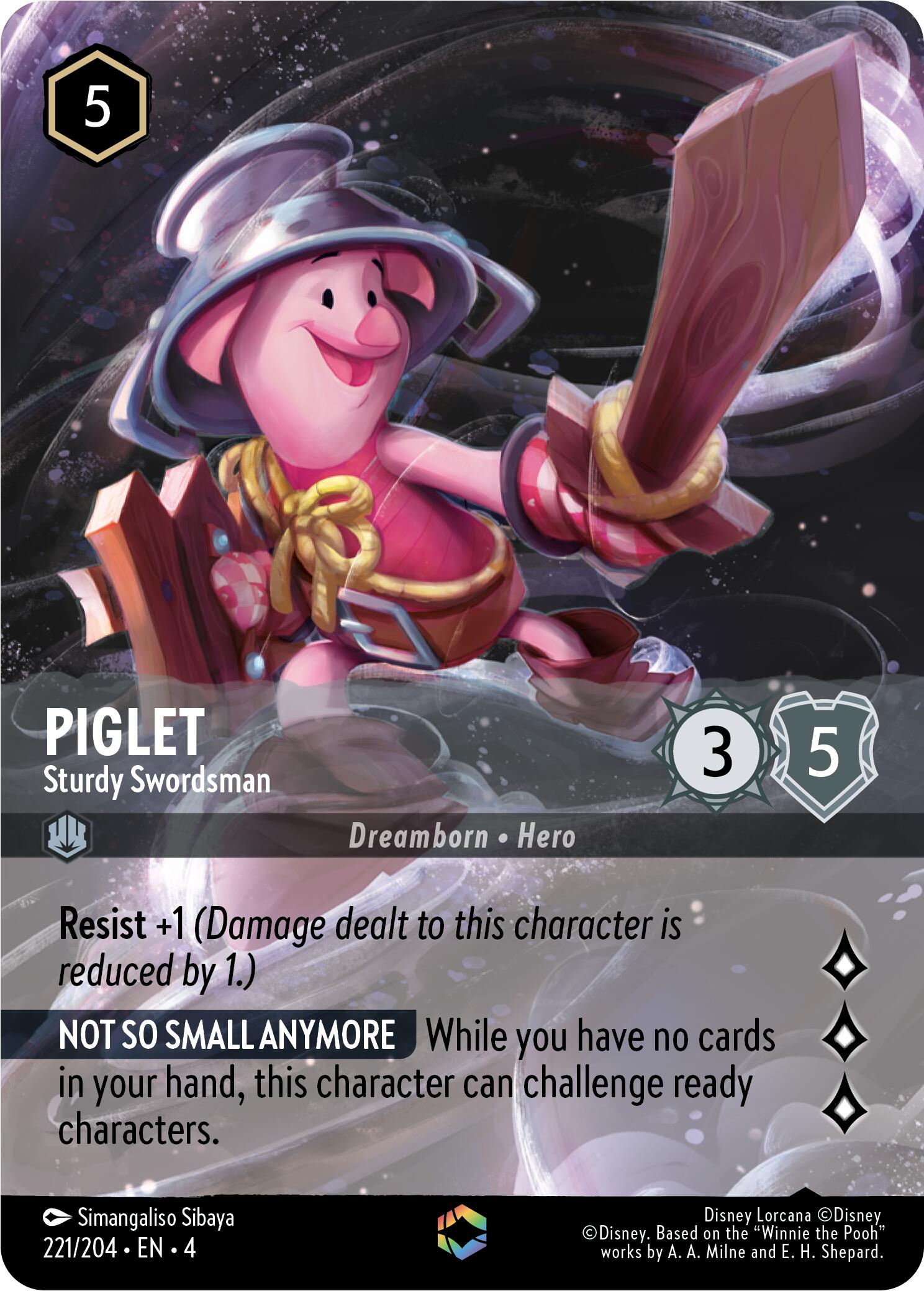 Piglet - Sturdy Swordsman (Enchanted) (221/204) [Ursula's Return] | Rock City Comics