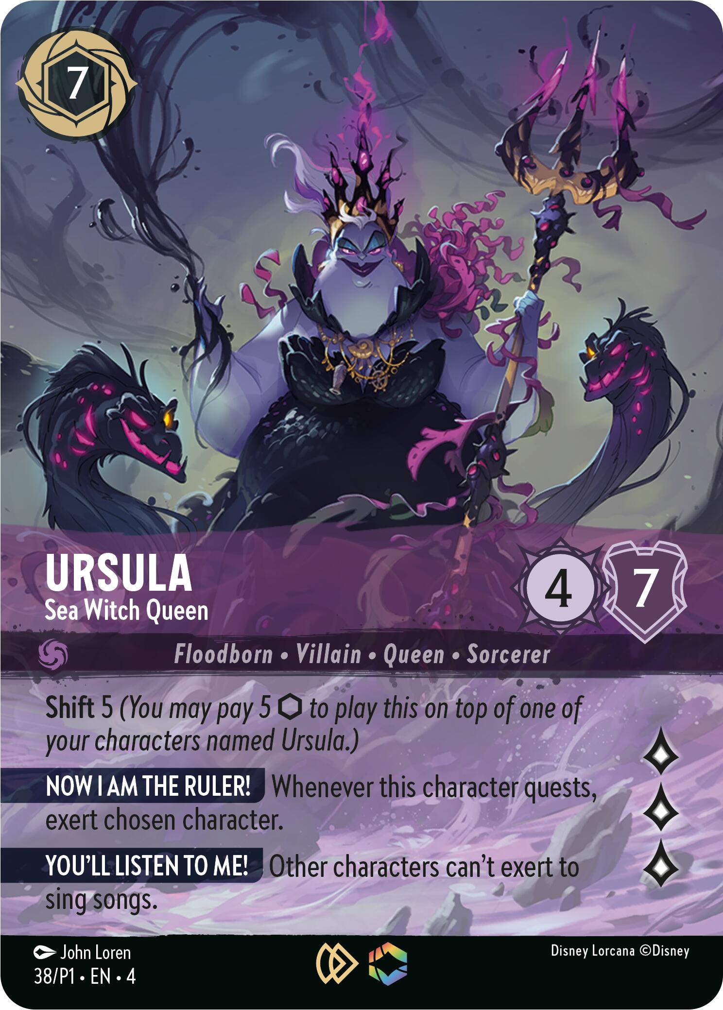 Ursula - Sea Witch Queen (Store Championship) (38) [Promo Cards] | Rock City Comics