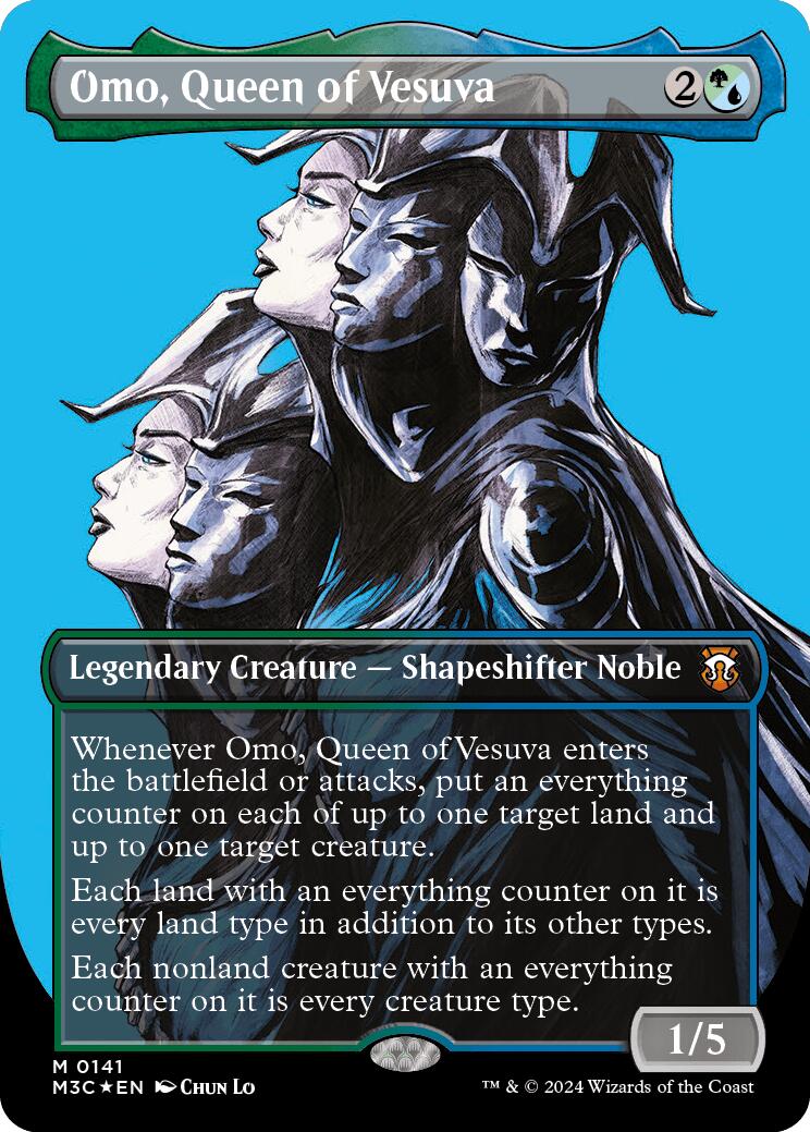 Omo, Queen of Vesuva (Borderless) (Ripple Foil) [Modern Horizons 3 Commander] | Rock City Comics