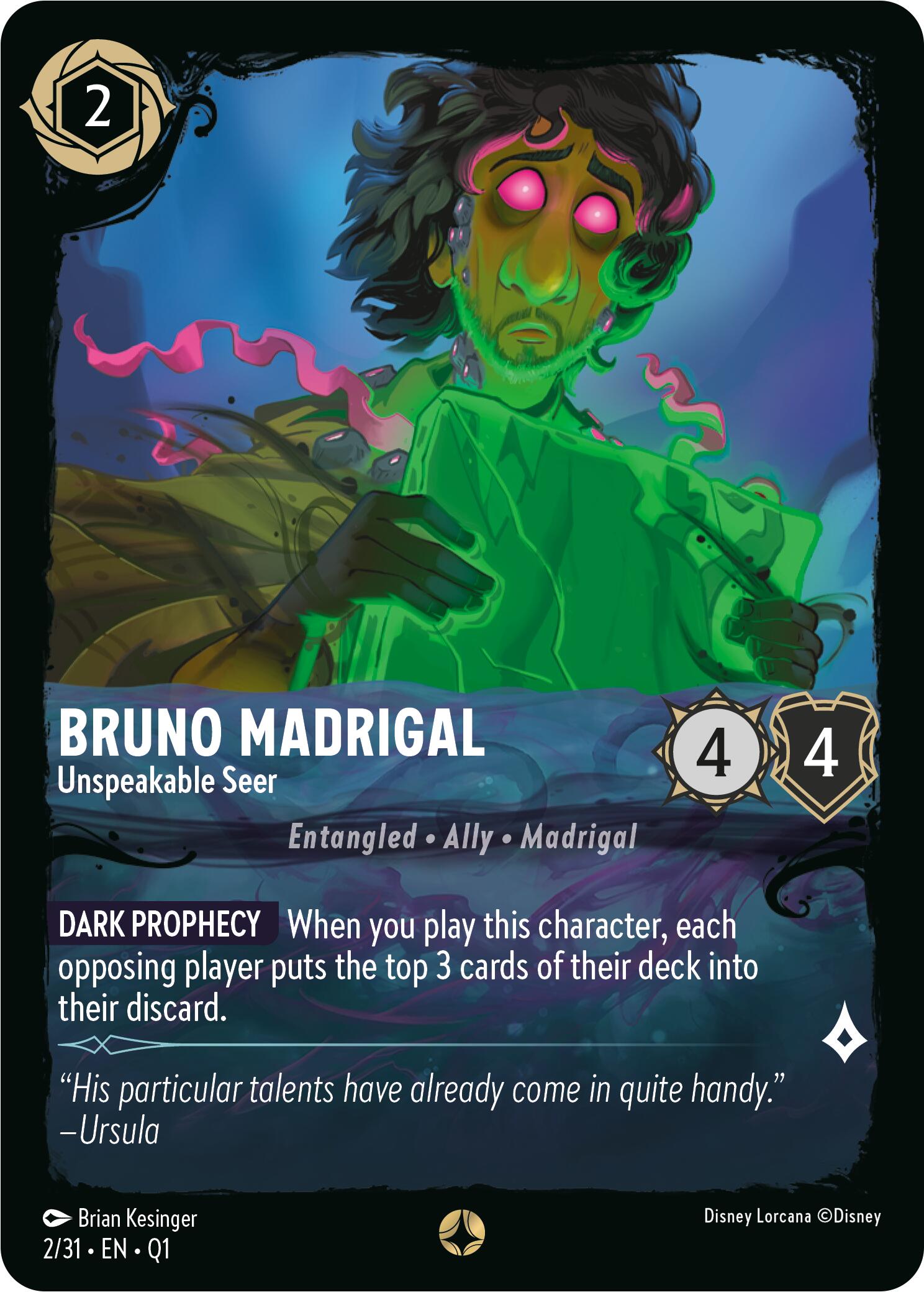 Bruno Madrigal - Unspeakable Seer (2/31) [Illumineer's Quest: Deep Trouble] | Rock City Comics