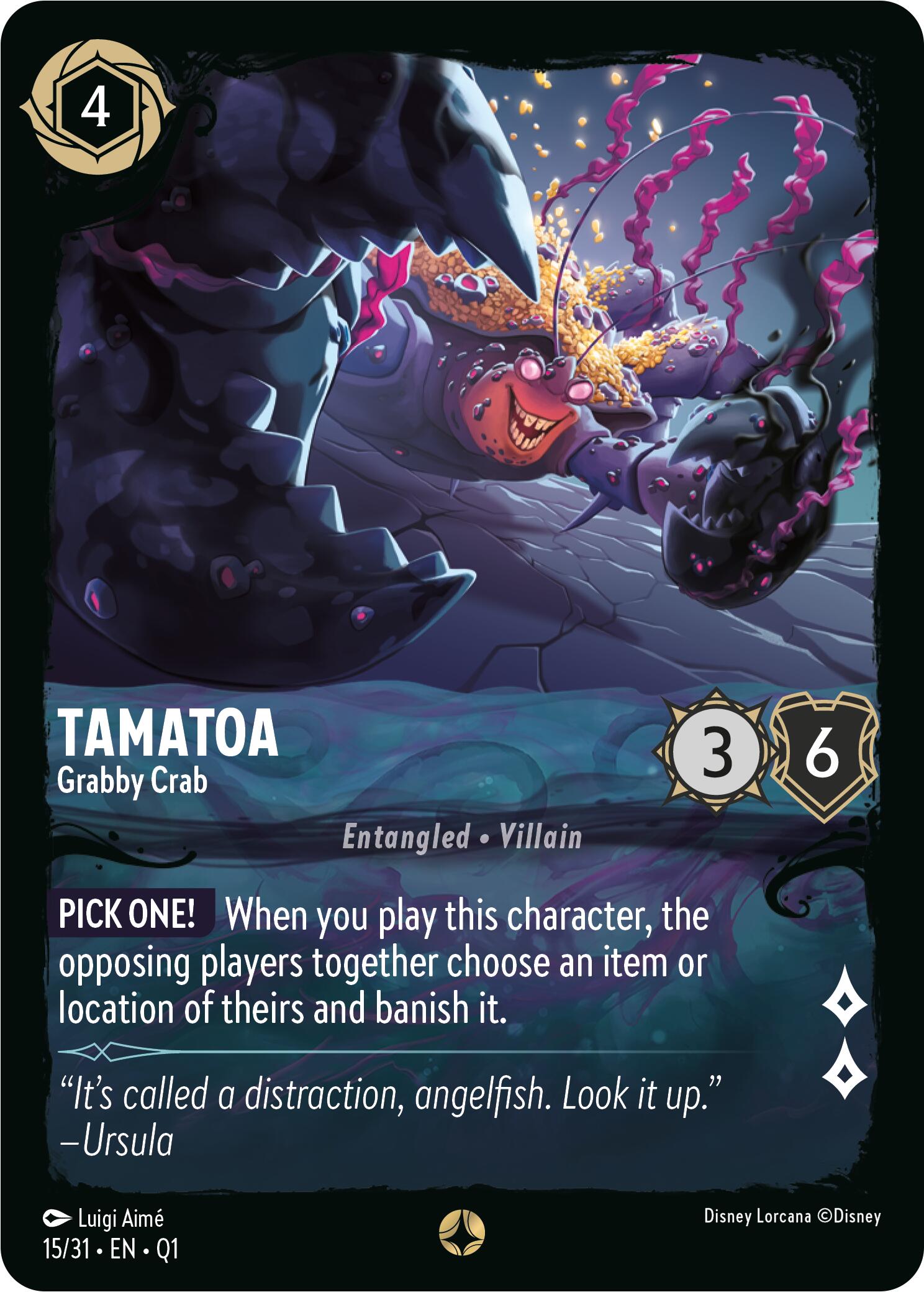 Tamatoa - Grabby Crab (15/31) [Illumineer's Quest: Deep Trouble] | Rock City Comics