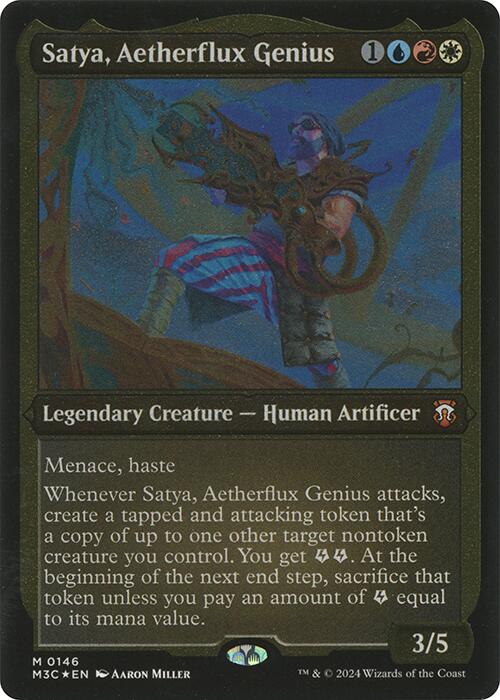 Satya, Aetherflux Genius (Display Commander) [Modern Horizons 3 Commander] | Rock City Comics