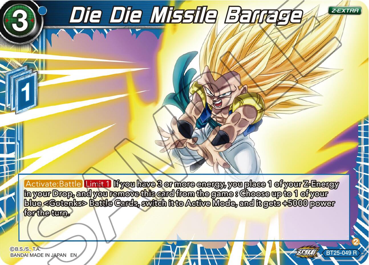 Die Die Missile Barrage (BT25-049) [Legend of the Dragon Balls] | Rock City Comics