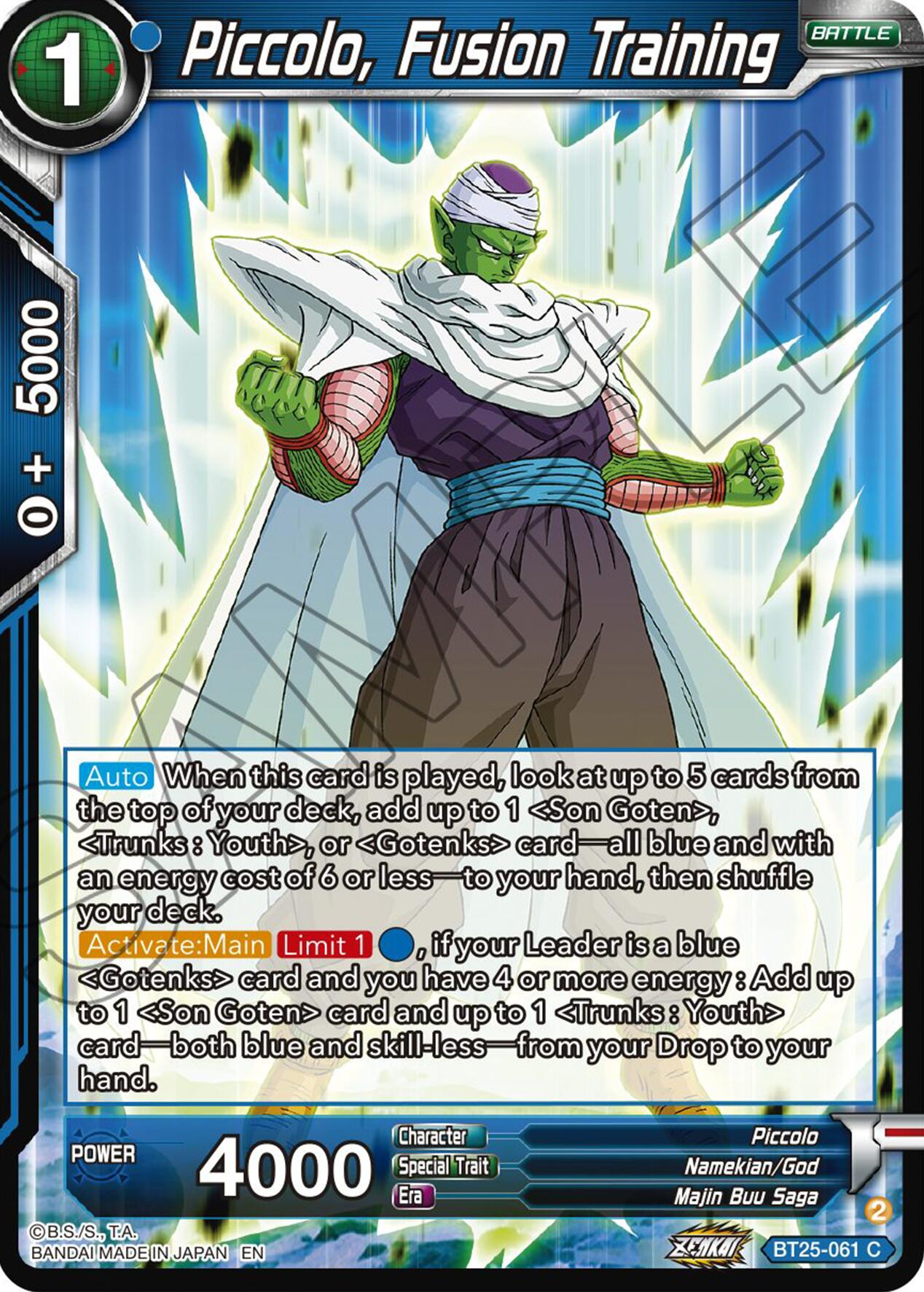 Piccolo, Fusion Training (BT25-061) [Legend of the Dragon Balls] | Rock City Comics