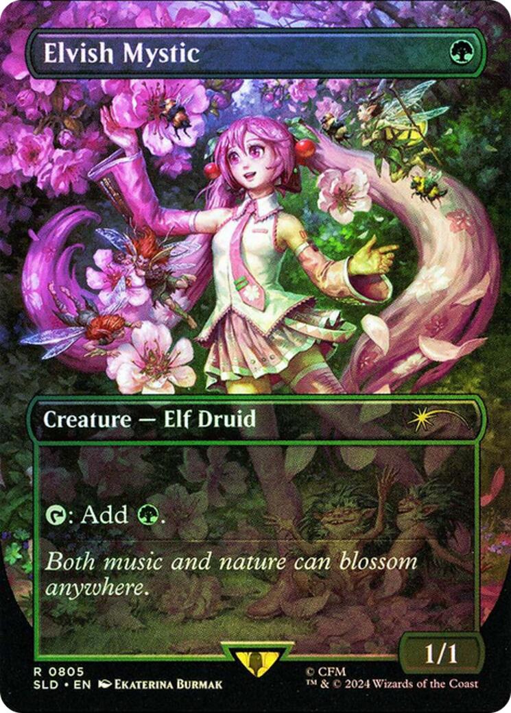 Elvish Mystic (0805 - Japanese Rainbow Foil) [Secret Lair Drop Series] | Rock City Comics