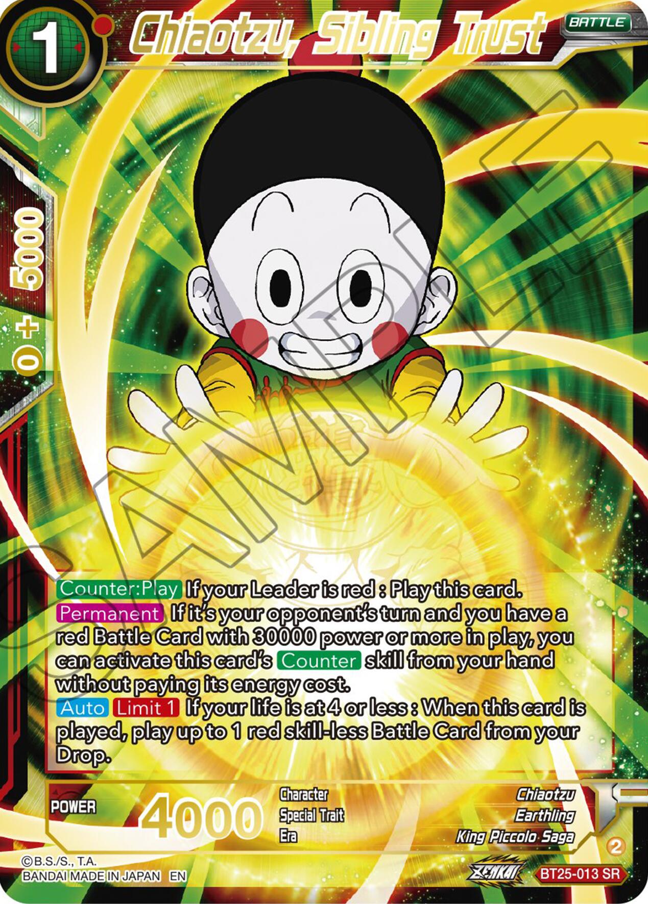 Chiaotzu, Sibling Trust (BT25-013) [Legend of the Dragon Balls] | Rock City Comics