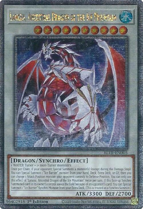 Lancea, Ancestral Dragon of the Ice Mountain (Quarter Century Secret Rare) [BLTR-EN005] Quarter Century Secret Rare | Rock City Comics