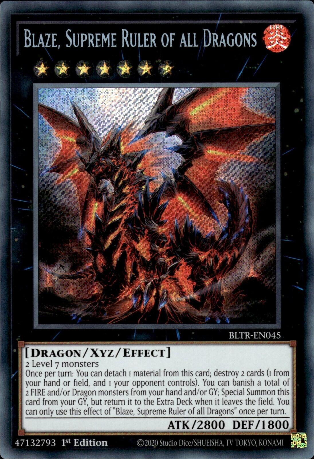 Blaze, Supreme Ruler of all Dragons [BLTR-EN045] Secret Rare | Rock City Comics