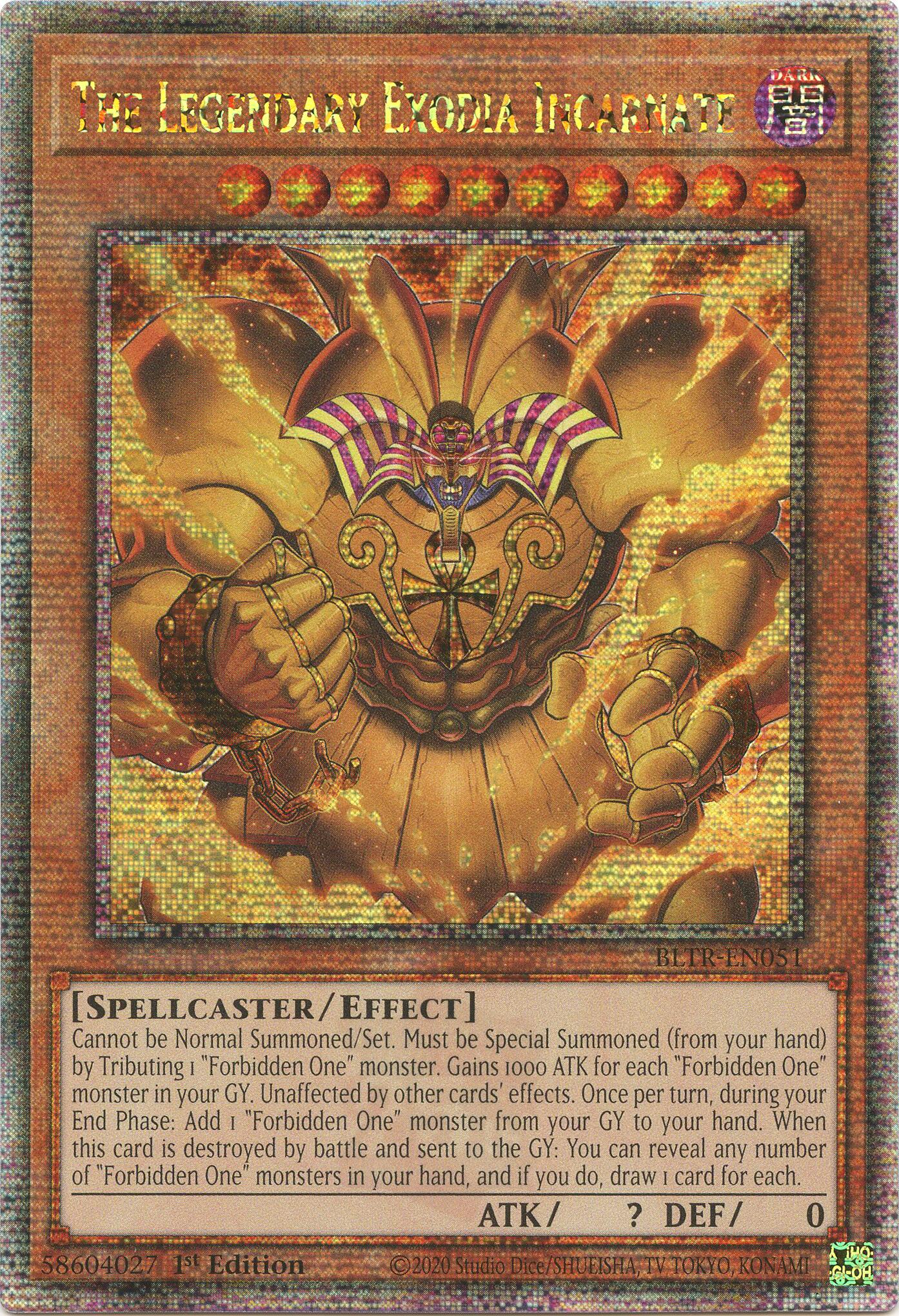 The Legendary Exodia Incarnate (Quarter Century Secret Rare) [BLTR-EN051] Quarter Century Secret Rare | Rock City Comics