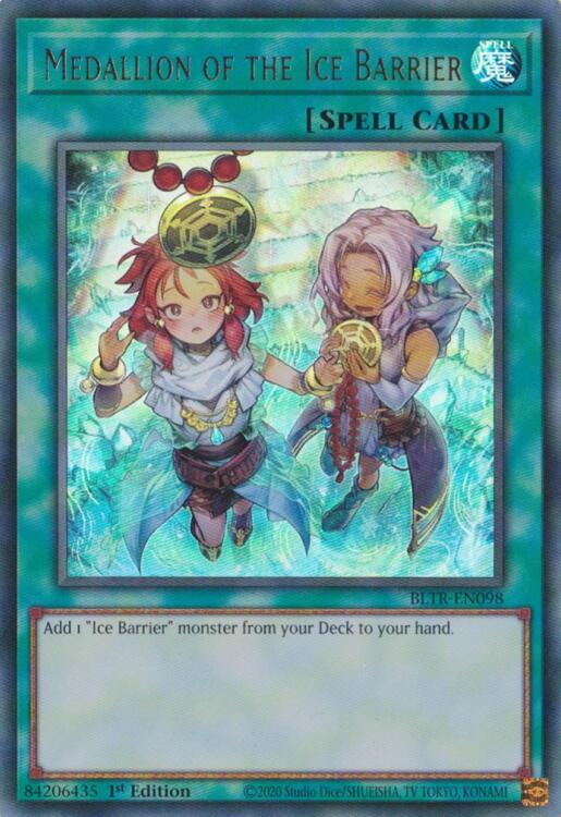Medallion of the Ice Barrier (Alternate Art) [BLTR-EN098] Ultra Rare | Rock City Comics