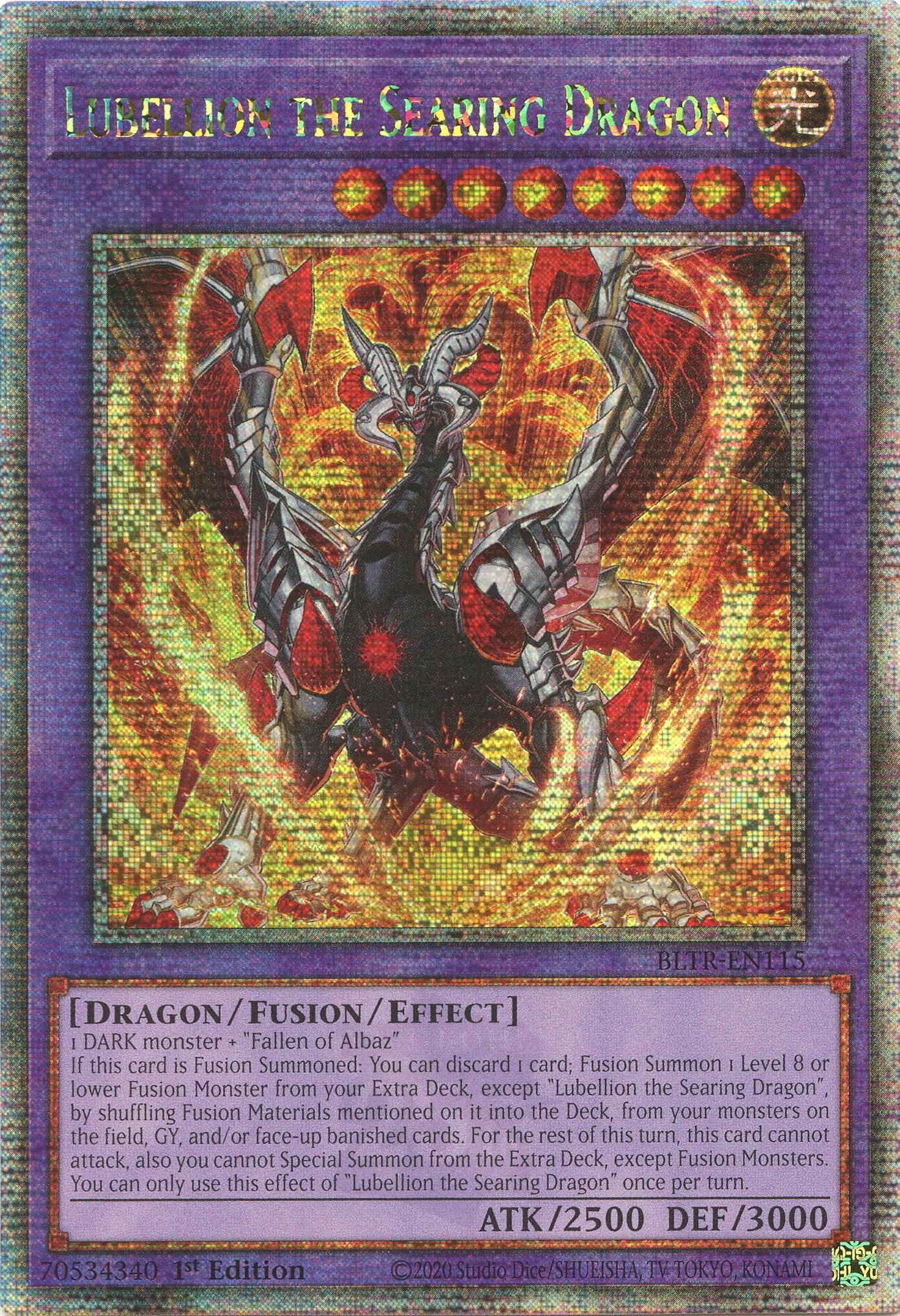 Lubellion the Searing Dragon (Quarter Century Secret Rare) [BLTR-EN115] Quarter Century Secret Rare | Rock City Comics