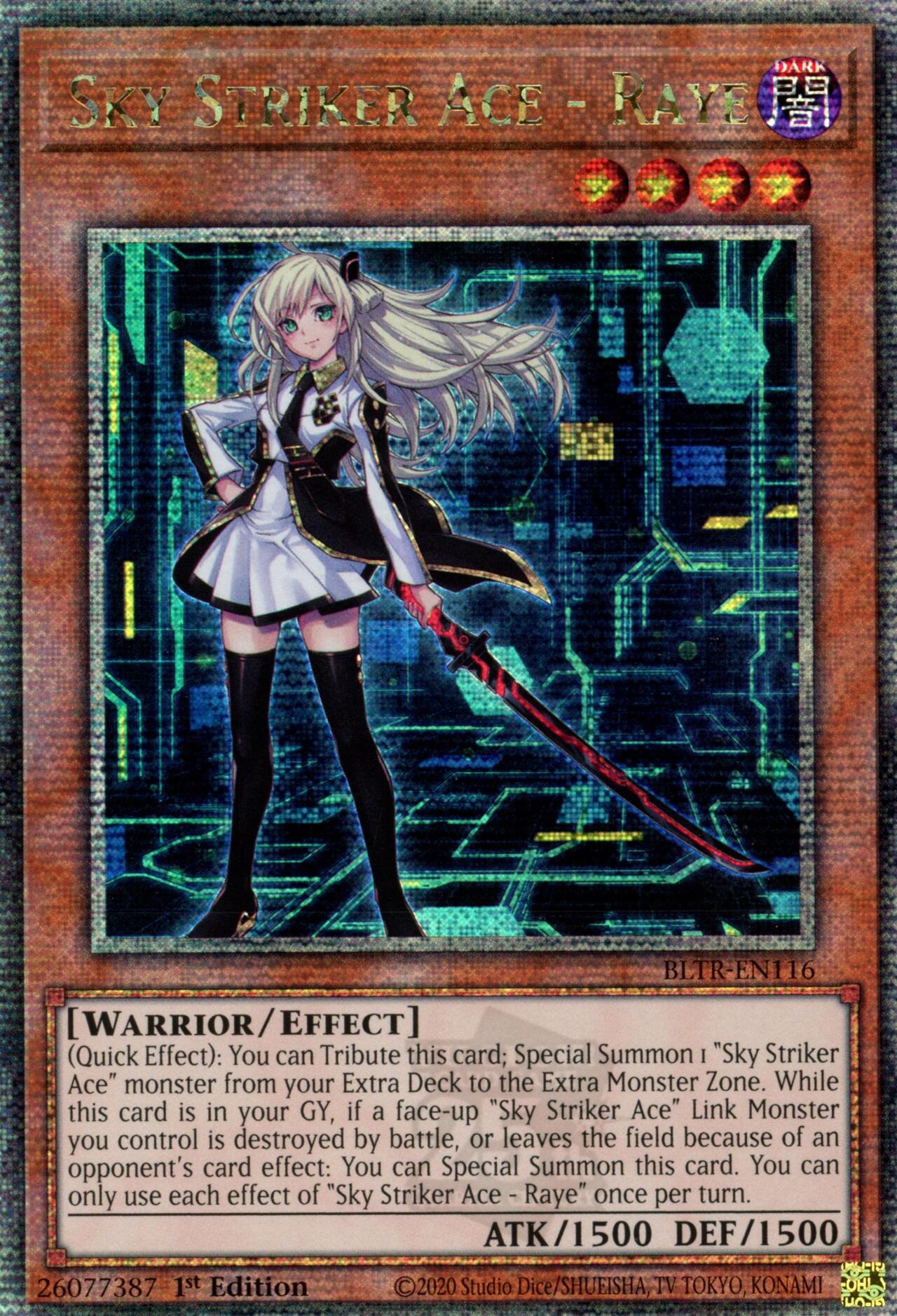 Sky Striker Ace - Raye (Quarter Century Secret Rare) [BLTR-EN116] Quarter Century Secret Rare | Rock City Comics