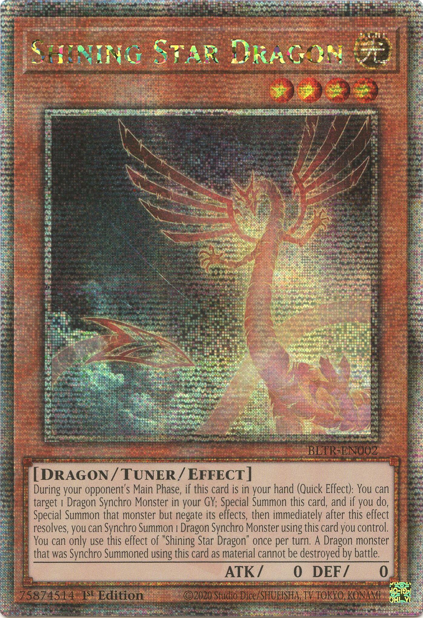 Shining Star Dragon (Quarter Century Secret Rare) [BLTR-EN002] Quarter Century Secret Rare | Rock City Comics