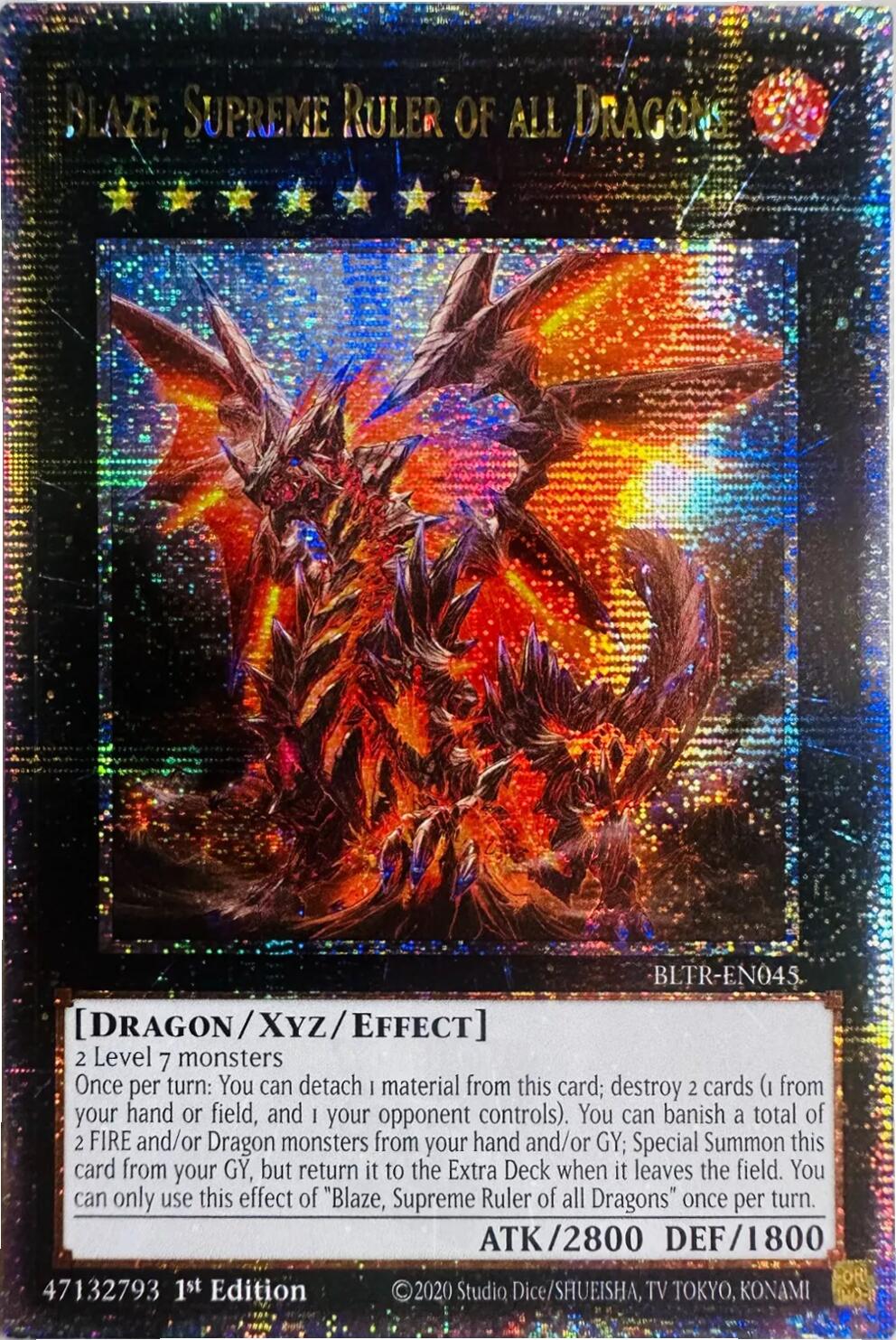 Blaze, Supreme Ruler of all Dragons (Quarter Century Secret Rare) [BLTR-EN045] Quarter Century Secret Rare | Rock City Comics