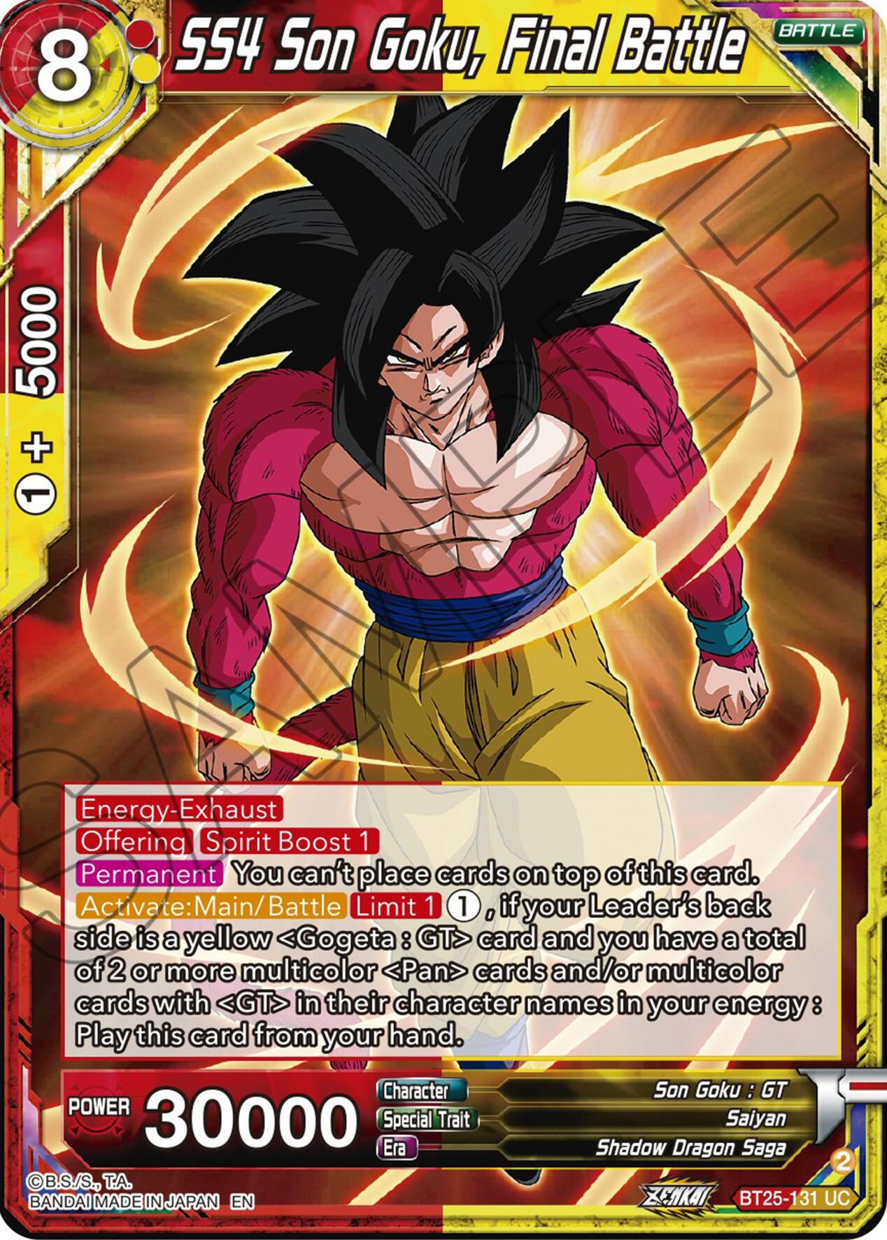 SS4 Son Goku, Final Battle (BT25-131) [Legend of the Dragon Balls] | Rock City Comics