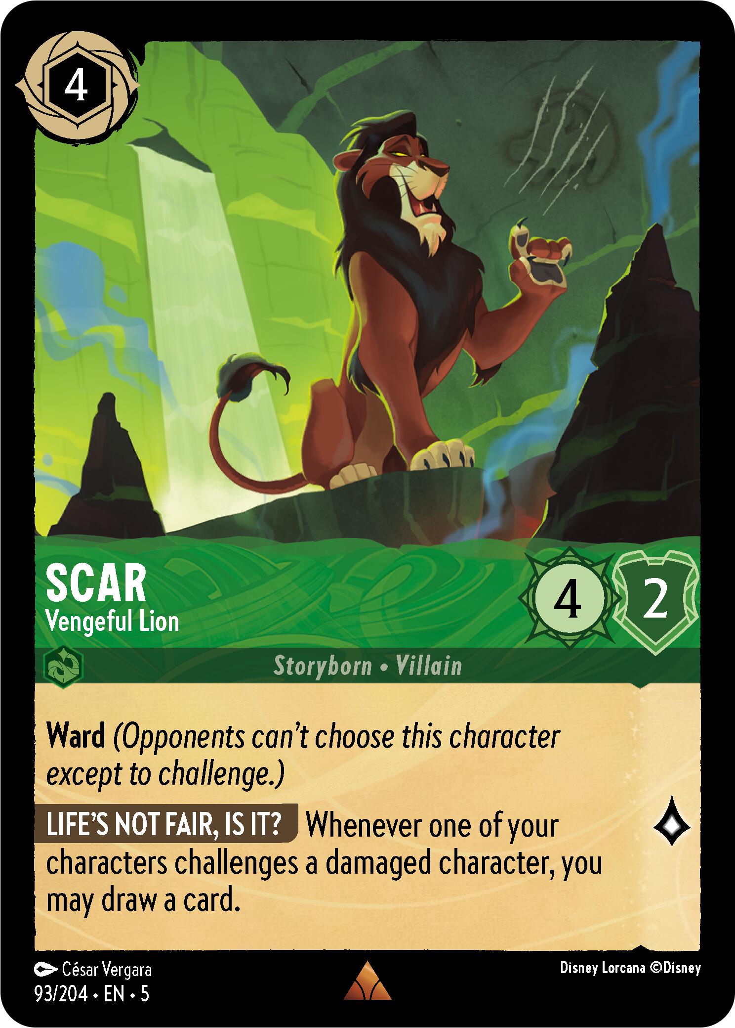 Scar - Vengeful Lion (93/204) [Shimmering Skies] | Rock City Comics