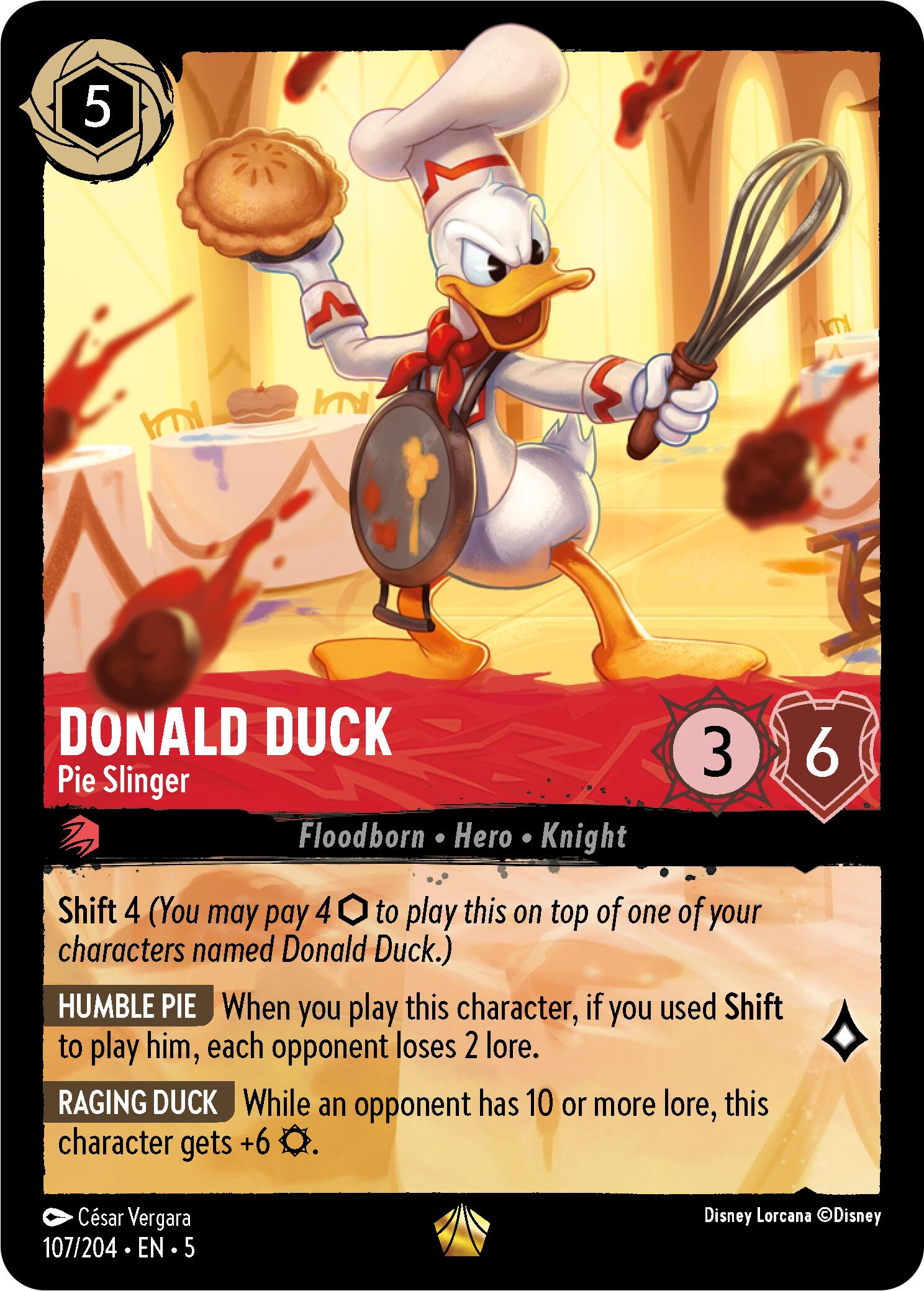 Donald Duck - Pie Slinger (107/204) [Shimmering Skies] | Rock City Comics