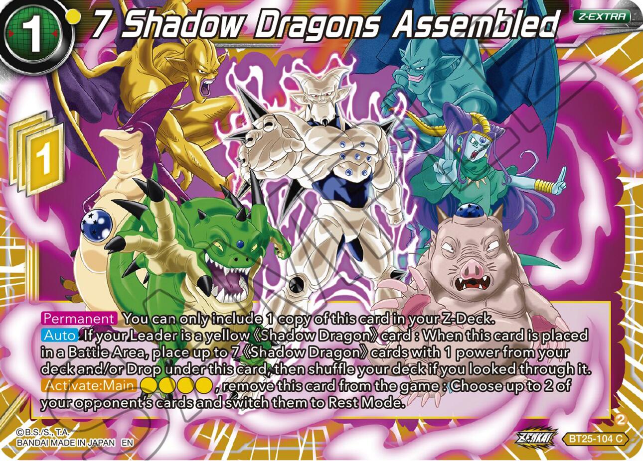 7 Shadow Dragons Assembled (BT25-104) [Legend of the Dragon Balls] | Rock City Comics