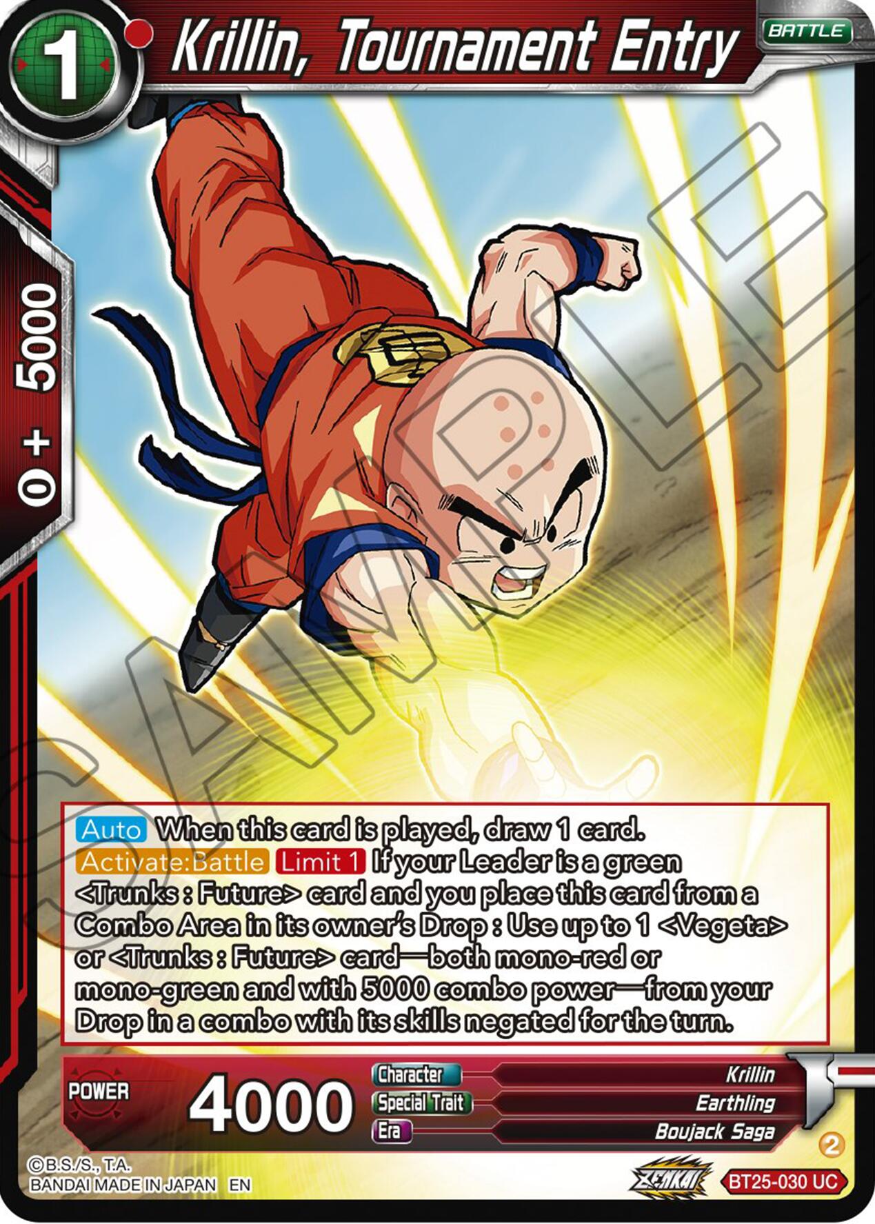 Krillin, Tournament Entry (BT25-030) [Legend of the Dragon Balls] | Rock City Comics