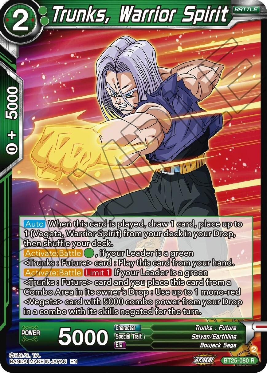 Trunks, Warrior Spirit (BT25-080) [Legend of the Dragon Balls] | Rock City Comics