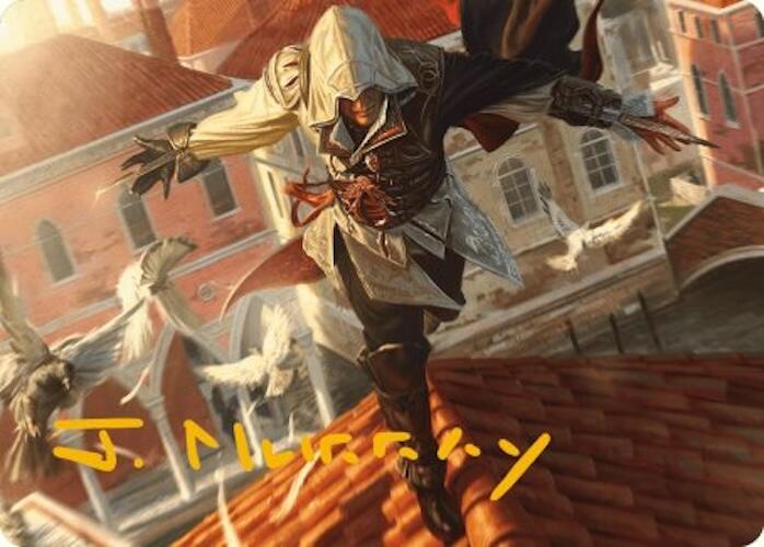 Ezio, Blade of Vengeance Art Card (Gold-Stamped Signature) [Assassin's Creed Art Series] | Rock City Comics