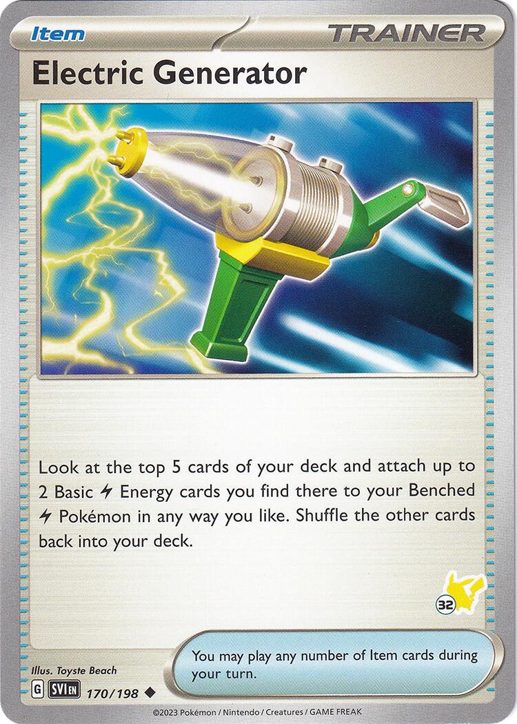 Electric Generator (170/198) (Pikachu Stamp #32) [Battle Academy 2024] | Rock City Comics