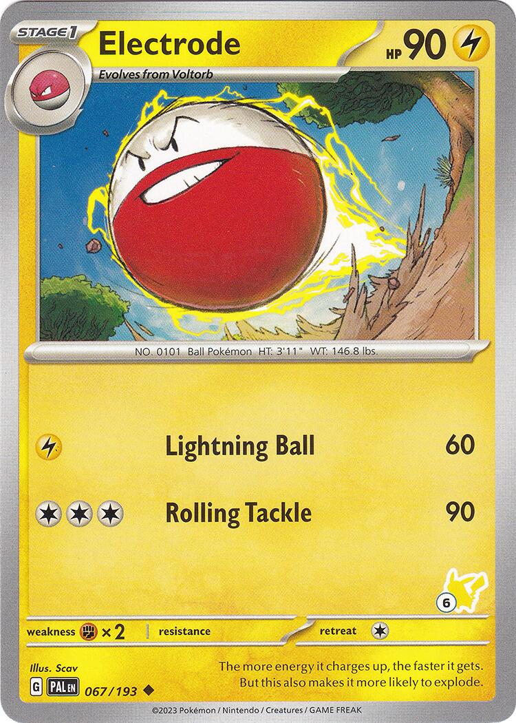 Electrode (067/193) (Pikachu Stamp #6) [Battle Academy 2024] | Rock City Comics