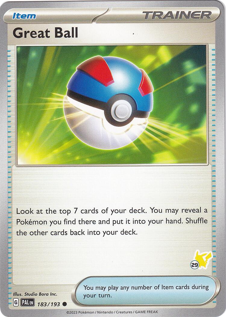 Great Ball (183/193) (Pikachu Stamp #29) [Battle Academy 2024] | Rock City Comics