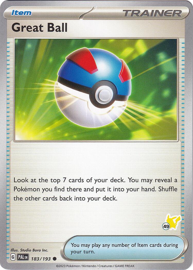 Great Ball (183/193) (Pikachu Stamp #49) [Battle Academy 2024] | Rock City Comics