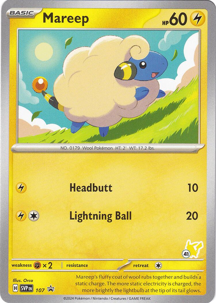 Mareep (107) (Pikachu Stamp #41) [Battle Academy 2024] | Rock City Comics