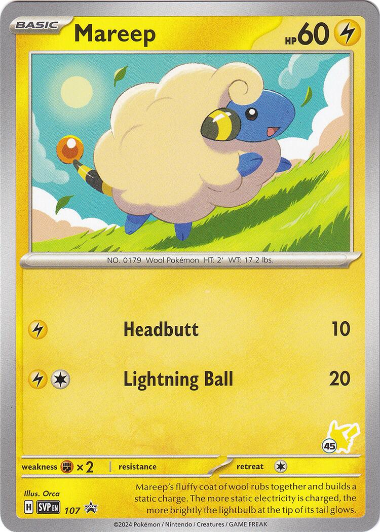 Mareep (107) (Pikachu Stamp #45) [Battle Academy 2024] | Rock City Comics