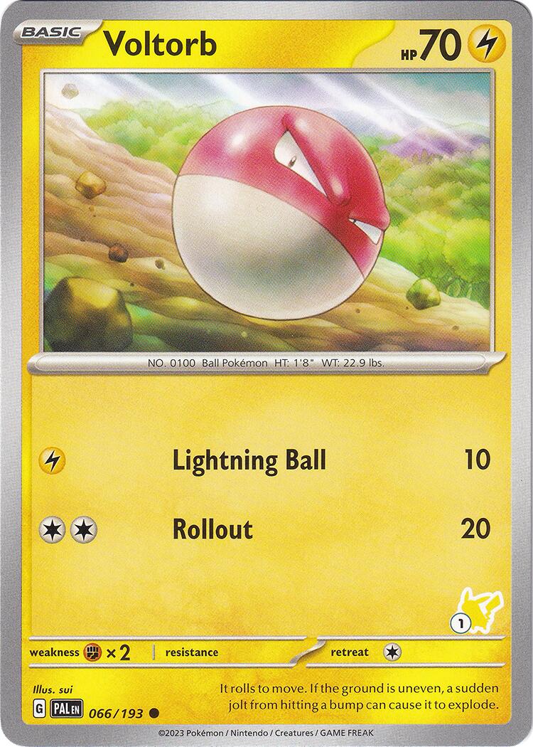 Voltorb (066/193) (Pikachu Stamp #1) [Battle Academy 2024] | Rock City Comics