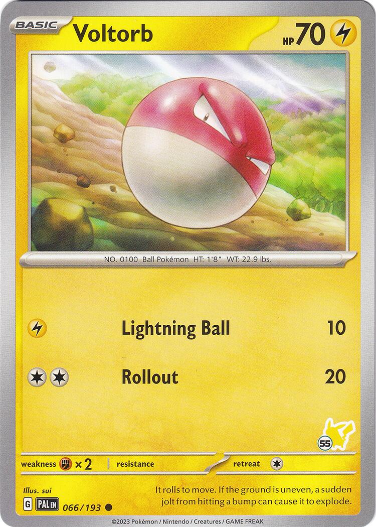 Voltorb (066/193) (Pikachu Stamp #55) [Battle Academy 2024] | Rock City Comics