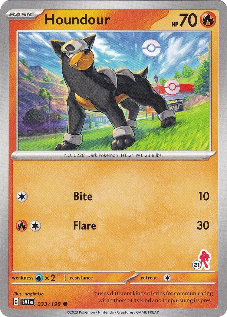 Houndour (033/198) (Armarouge Stamp #21) [Battle Academy 2024] | Rock City Comics