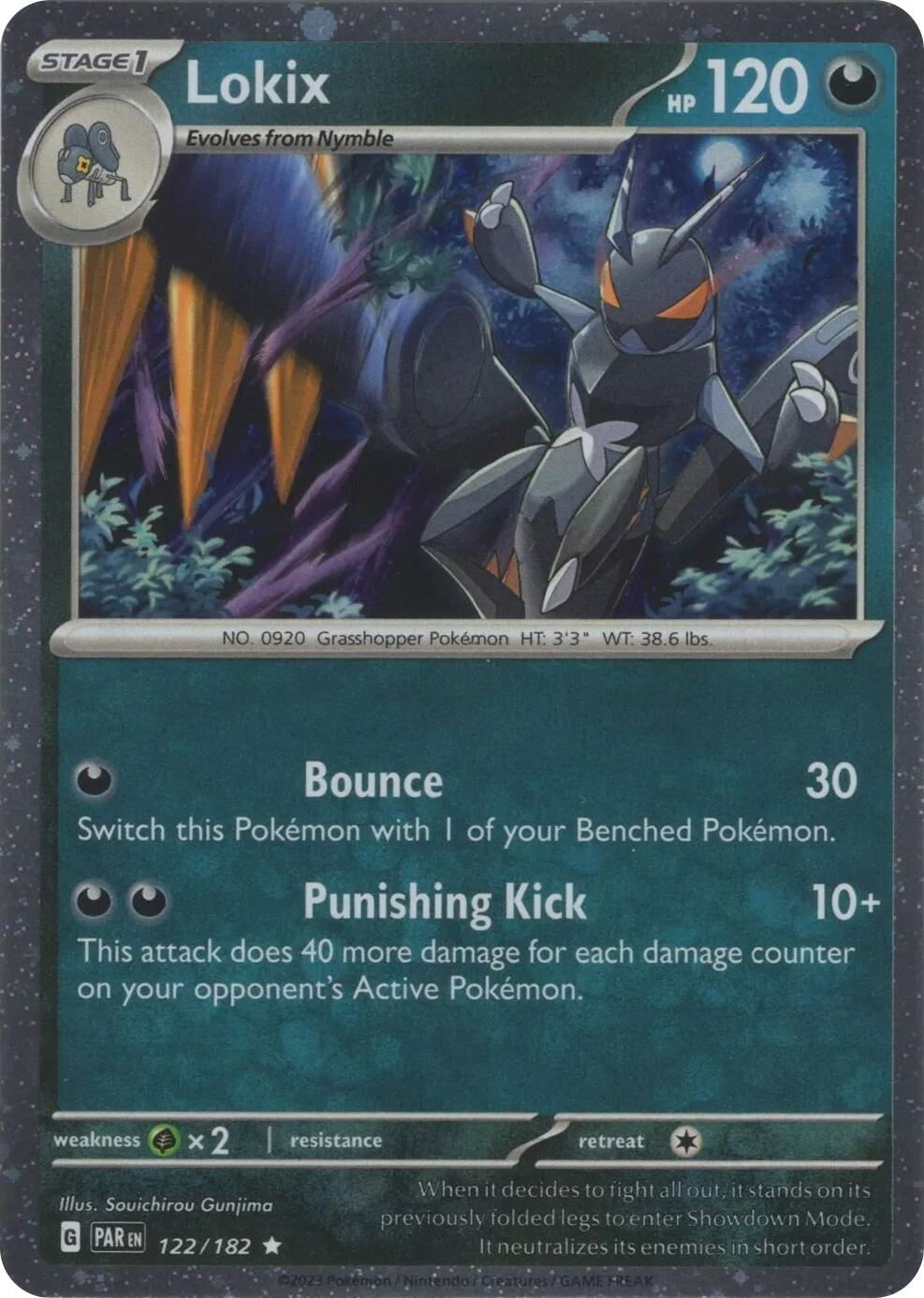 Lokix (122/182) (Cosmos Holo) [Scarlet & Violet: Paradox Rift] | Rock City Comics