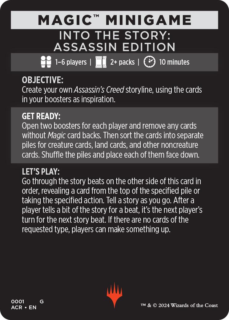 Into The Story: Assassin Edition (Magic Minigame) [Assassin's Creed Minigame] | Rock City Comics