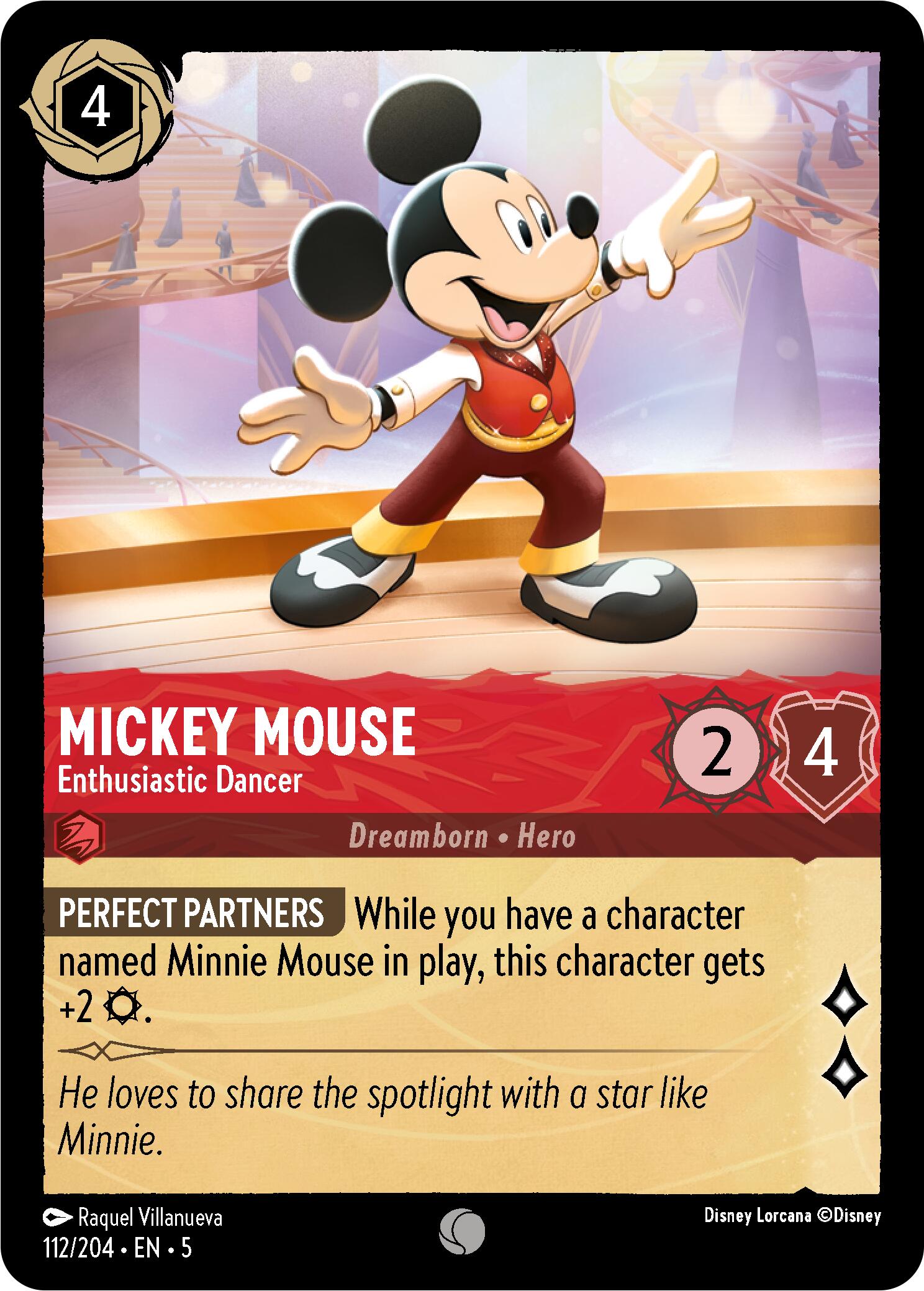Mickey Mouse - Enthusiastic Dancer (112/204) [Shimmering Skies] | Rock City Comics