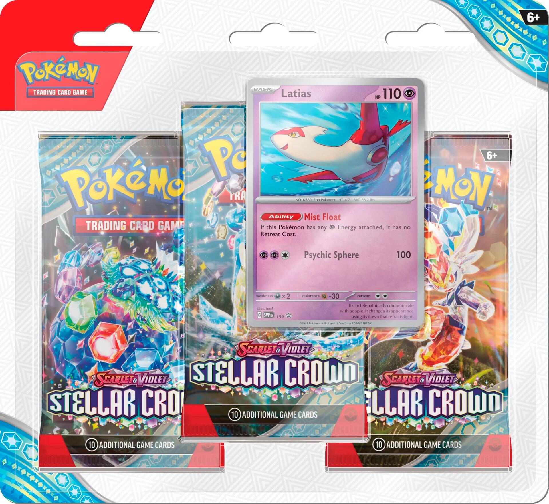 Scarlet & Violet: Stellar Crown - 3 Pack Blister (Latias) | Rock City Comics