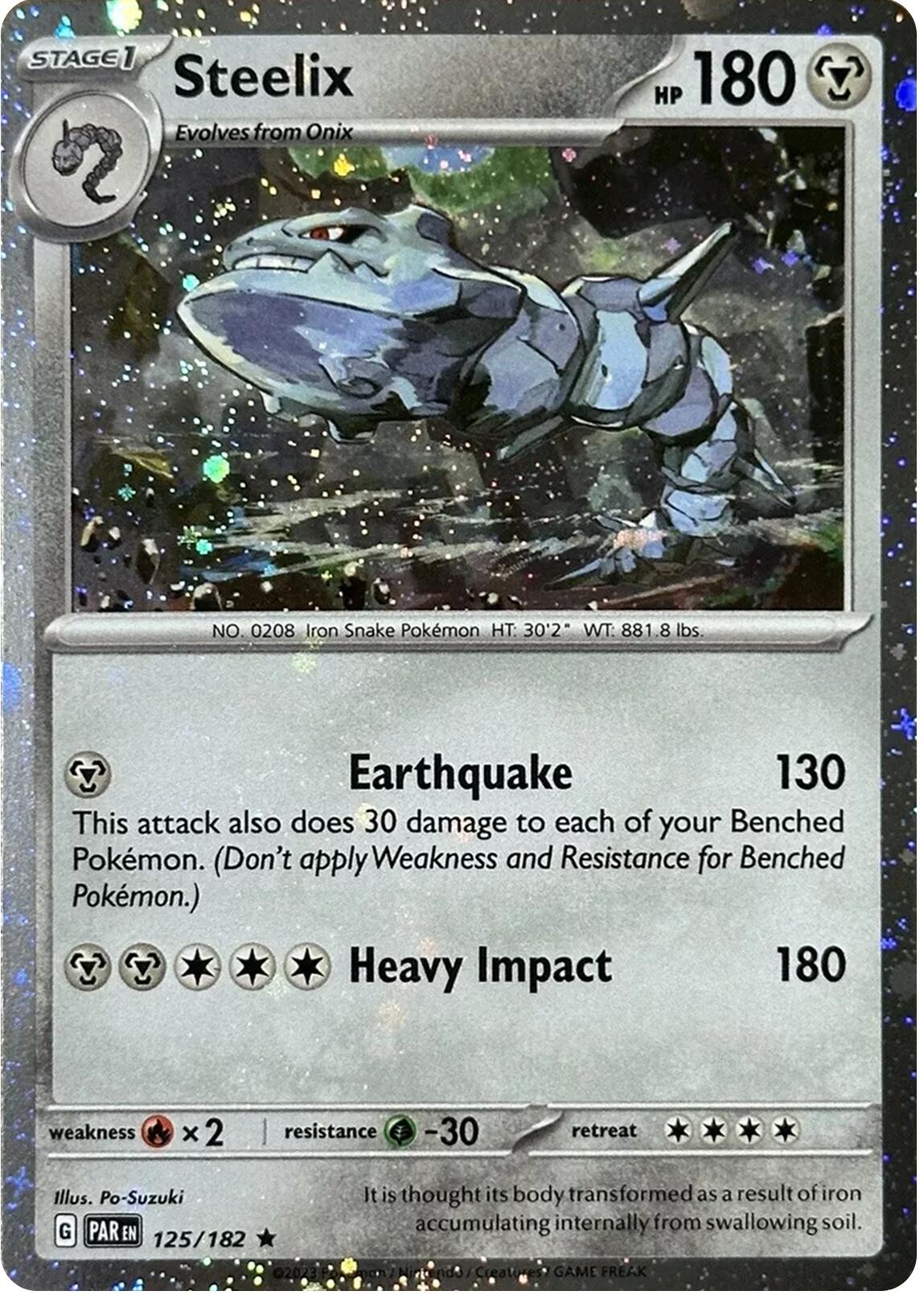 Steelix (125/182) (Cosmos Holo) [Scarlet & Violet: Paradox Rift] | Rock City Comics