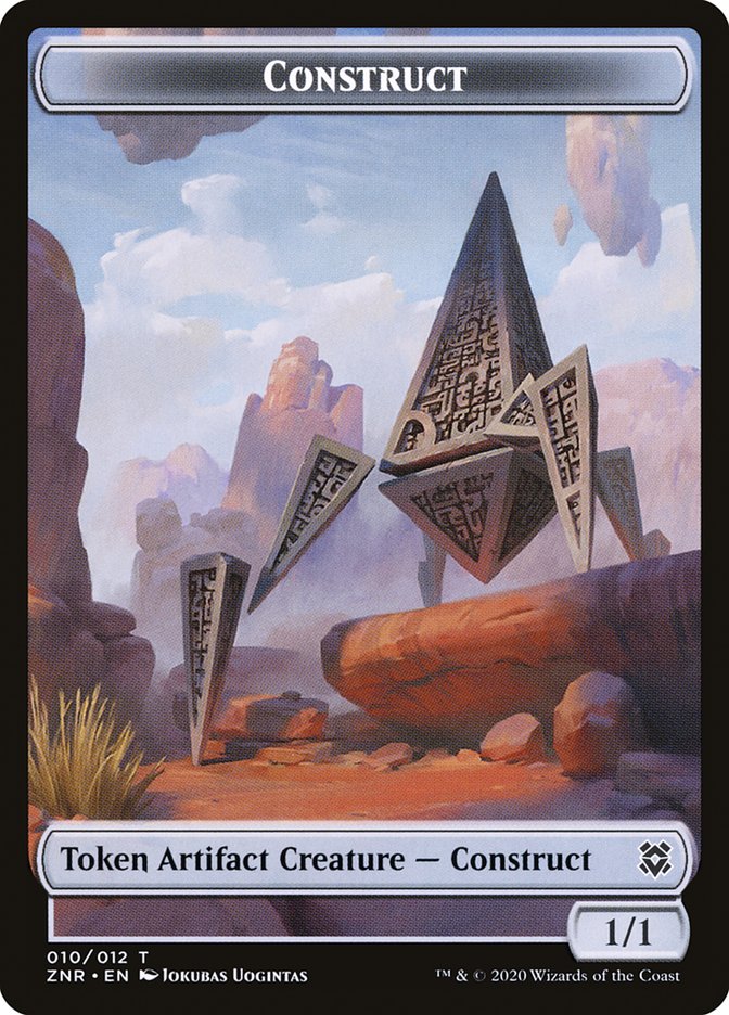 Cat // Construct Double-Sided Token [Zendikar Rising Tokens] | Rock City Comics