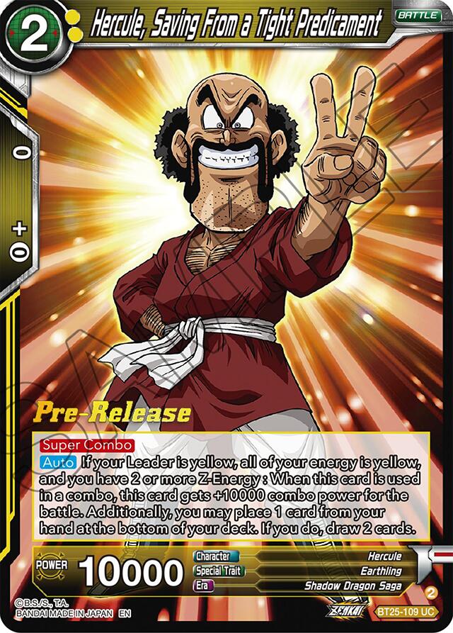 Hercule, Saving From a Tight Predicament (BT25-109) [Legend of the Dragon Balls Prerelease Promos] | Rock City Comics