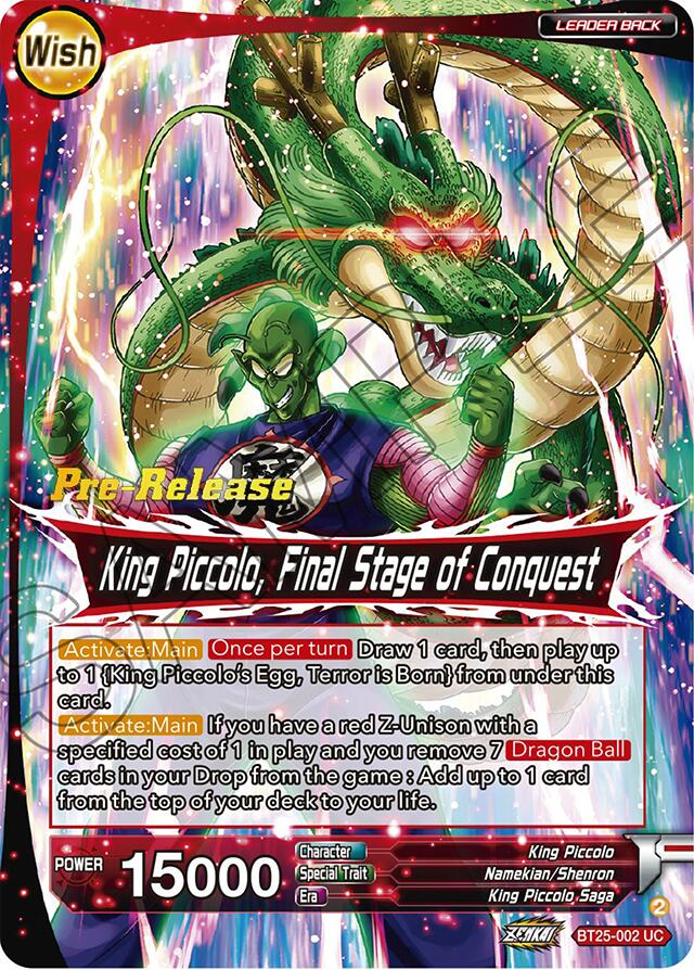 King Piccolo // King Piccolo, Final Stage of Conquest (BT25-002) [Legend of the Dragon Balls Prerelease Promos] | Rock City Comics