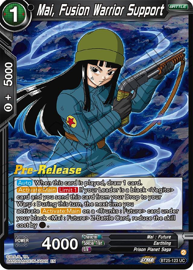 Mai, Fusion Warrior Support (BT25-123) [Legend of the Dragon Balls Prerelease Promos] | Rock City Comics